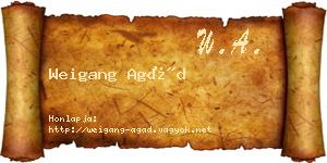 Weigang Agád névjegykártya